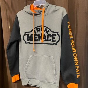Gray and Orange Hoodie